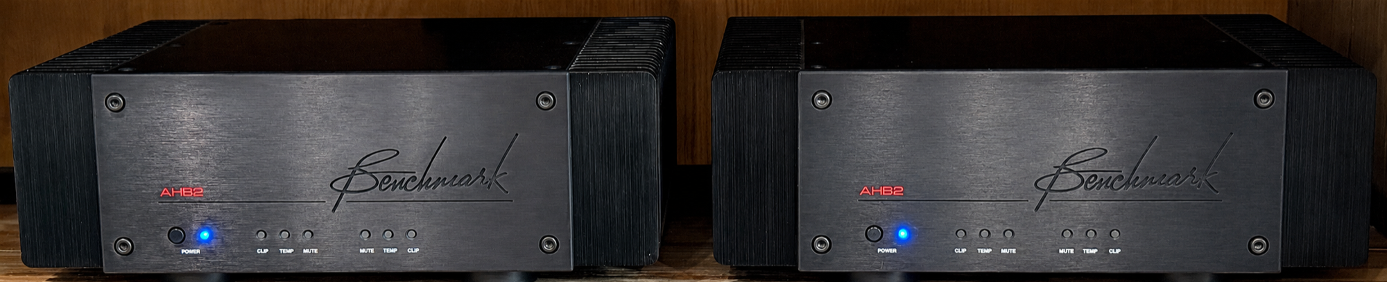 A pair of Benchmark AHB2 amplifiers